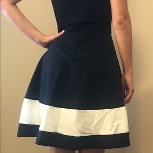 Black dress with white trim